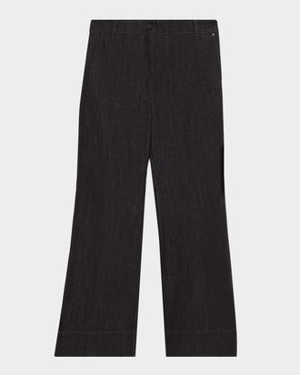 Akris Cecily Bootcut Crop Denim Pants