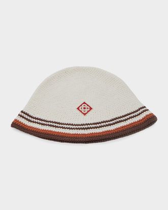Casablanca Striped Crochet Hat