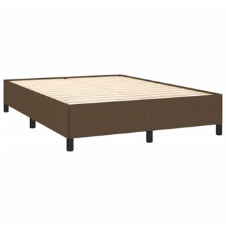 vidaXL Cama sin colchón tela marrón oscuro 140x190 cm Vidaxl