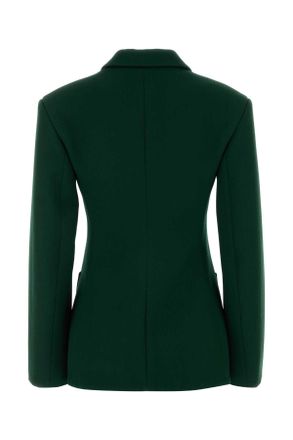 Loewe Womens Dark Green Wool Blend Blazer Giacche E Gilet