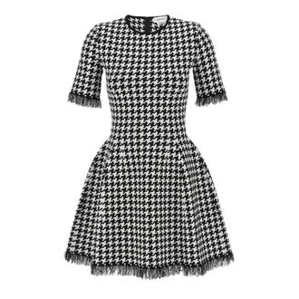 Alexander McQueen Houndstooth Mini Dress - female - Alexander McQueen - Short Dresses - Multicolor - S - Dresses