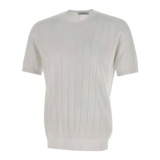KANGRA Round-neck Knitwear, male, White, Size: 2XL Kangra Sweaters White