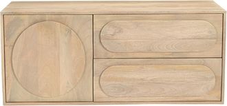 Miliboo Mueble De Ba&ntilde;o Suspendido De Madera Maciza De Mango L120 Cm Slappa