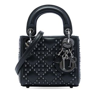Dior Pre-owned Dior Micro Lambskin Cannage Studded Supple Lady Satchel Ladies 6TK1JEH49YKGKU9S