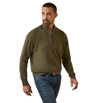 Ariat Mens Bolinas Sweater Long Sleeve in Earth, Size X-Large, by Ariat