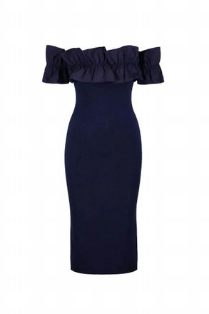 Essentiel Womens Joynomi Knit Midi Dress In Navy Blue