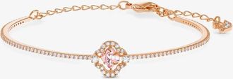 Swarovski Sparkling Dance Rose Gold Tone Pink and White Crystal Bangle 5516476 M