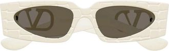 Valentino Vg 0001S 005 Zonnebril - Dames - Zonnebrillen - Beige - 53 MM - Nylon - Accessoires