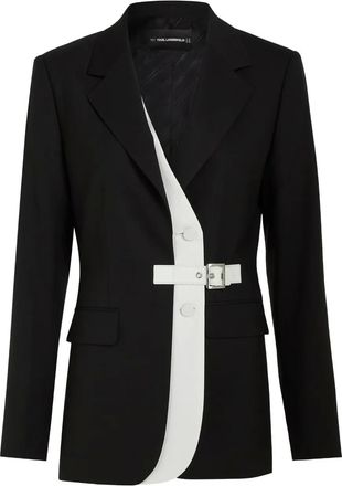 Karl Lagerfeld Blazer met ceintuur - Zwart