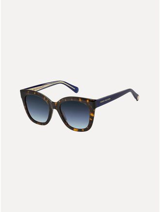 Tommy Hilfiger Womens Cat Eye Sunglasses - Havana