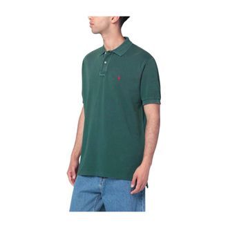 Polo Ralph Lauren Polo Shirts, male, Green, Size: XL Mesh Polo Shirt