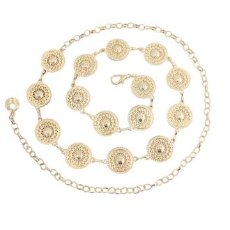 Generic Women Western Concho Metal Chain Belt Cowgirl Boho Waist Belt for Dress Jeans