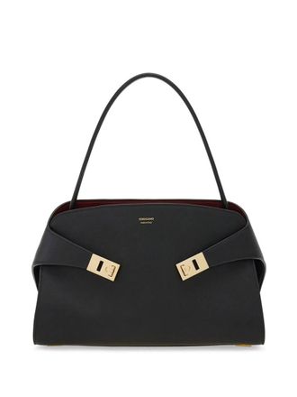Ferragamo Black Hug Medium Shoulder Bag