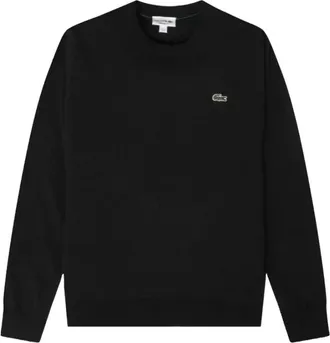 Lacoste Hoodies & sweatvesten, Heren, Zwart, L, Trui met ronde hals en klein logo