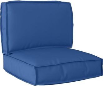 vidaXL Pallet Cushion Set 2 pcs Royal blue 60 x 60 x 12 cm Polyester vidaXL