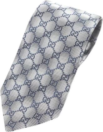 Gucci Pre-owned Cravat - Heren - Vintage Accessoires - Blauw - ONE Size - Vintage
