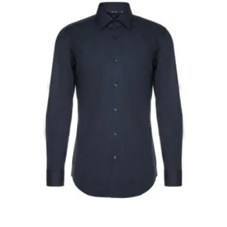 HUGO BOSS Hugo, Casual Shirts, male, Blue, Size: 2XL Blue Long Sleeve Business Shirt