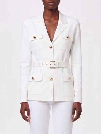 Elisabetta Franchi Blazer con cinta in misto viscosa Elisabetta Franchi