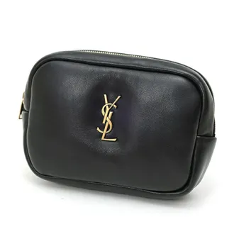 Saint Laurent Black Leather Pouch (Pre-Owned)