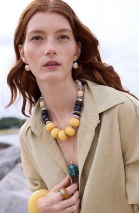 Lizzie Fortunato Manami Pendant Necklace in Turquoise at Nordstrom