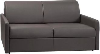 Vente-Unique Vente-unique - Divano Letto 3 Posti A Ribalta In Similpelle Grigio - Larghezza Materasso 140 Cm - Spessore 14 Cm - Calife