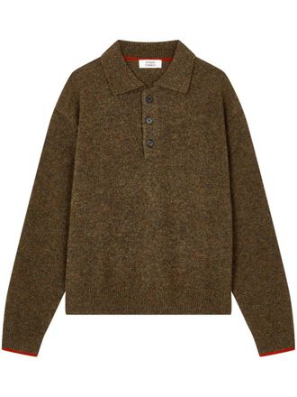 STUDIO TOMBOY polo-collar sweater - women - Wool - M - Brown