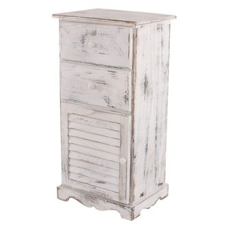 Hhg Hhg - Nunca Usado] C&oacute;moda, 81x40x32cm, Aspecto Shabby, Vintage, Blanco