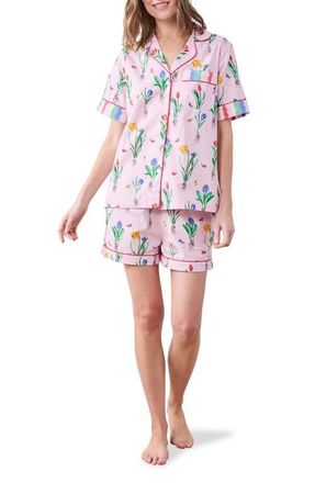Printfresh Short Organic Cotton Pajamas Set in Blush at Nordstrom, Size X-Small
