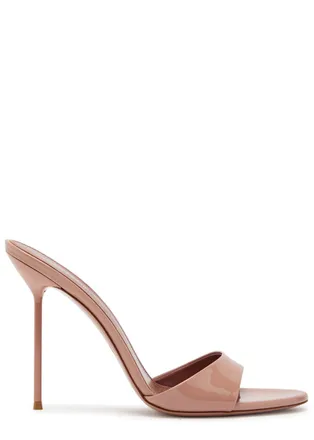 PARIS TEXAS Lidia 105 Patent Leather Mules - Pink - 37 (IT37/ UK4)