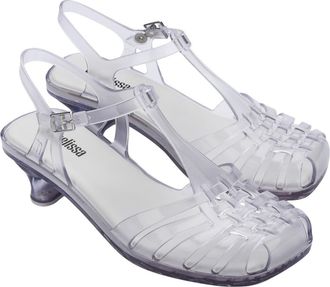 Melissa Vixen Slingback Kitten Heel Sandal in Clear at Nordstrom, Size 10