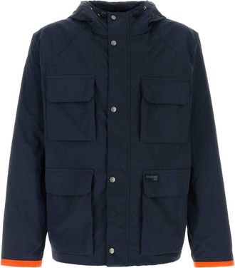 Fay Mens Navy Blue Nylon Windbreaker - Dark Blue - Size X-Large