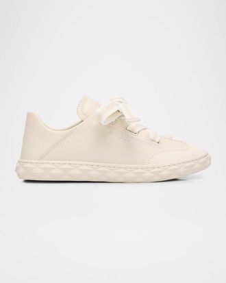 Jimmy Choo London Diamond Flex Lightweight Leather Trainers with Collapsible Heel