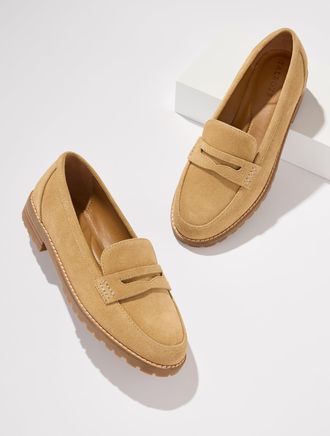 Talbots Cassidy Suede Loafers - Light Toffee - 10 1/2 M Talbots