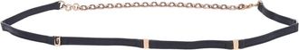 Ferragamo Leren Ketting Riem - Dames - Riemen - Zwart - 95 CM - Leer - Accessoires