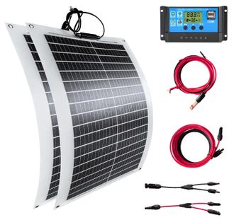 OEM Kit Di Pannelli Solari, Design Flessibile, Impermeabile, Set Da 200w, 18v