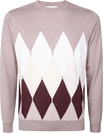 Ballantyne R Neck Pullover - Heren - Ronde hals truien - Veelkleurig - S - Truien & Vesten