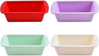 OEM Molde De Silicona Para Pasteles - Juego De Moldes Para Hornear - Para Hornear Pasteles - Revestimiento Antiadherente - 4 Piezas - Varios Colores