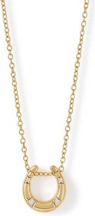 Astley Clarke Gold Biography Horseshoe Necklace at Nordstrom, Size 18