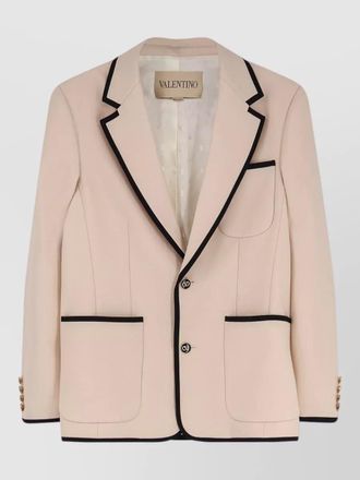 Valentino virgin wool blazer single breasted design