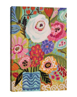 iCanvas Fresh Flowers In Vase II Wall Art by Karen Fields