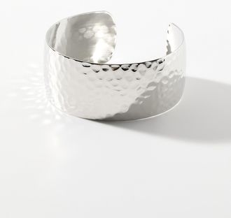 Simons Womens Hammered metal open bangle