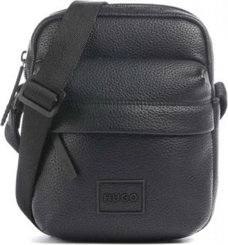 HUGO BOSS Crossbody Messenger Bag - Heren - Schoudertassen - Zwart - ONE Size - Tassen