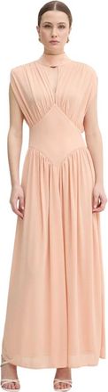 Twinset Jurk met plooien over de hele lengte - Dames - Jurken - Roze - Maat: S Poliester