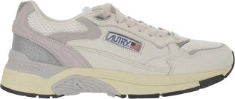 Autry Grijze Mesh Leren Sneakers - Heren - Sneakers - Grijs - 43 EU - Katoen - Schoenen