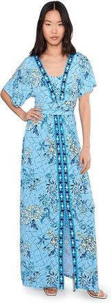 Lilly Pulitzer Lauralai Maxi Dress Womens Dress Bellevue Blue Breakers Beach Engineered Knit Maxi : 14, Rayon/Spandex