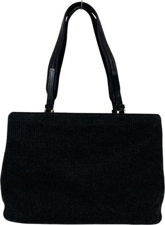 Prada Black Wool Tote Bag (Pre-Owned)