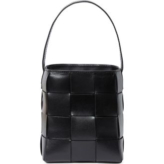 Loeffler Randall Laith Woven Leather Bucket Bag in Black at Nordstrom, Size One Size Oz