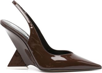 The Attico Cheope 105mm leather pumps - women - Calf Leather/Calf Leather/Calf Leather - 41 - Brown