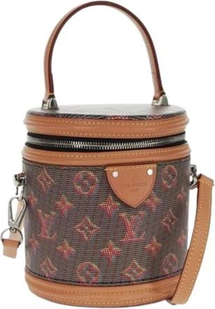 Louis Vuitton Bolso bombonera de lona Pre-owned - Pre-owned - Mujer - Marr&oacute;n - ONE SIZE