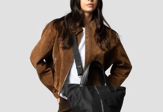 Alexander Smith Lauren Medium handbag with shoulder strap in black nylon